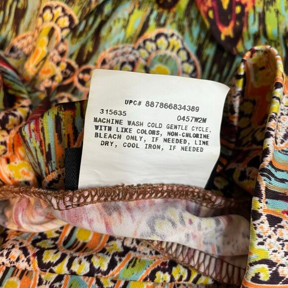 AB Studio Long Jersey Knit Stretch Moroccan Y2K Maxi Skirt Foldover Waist S - Picture 11 of 11